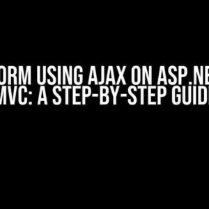 Send a Form using Ajax on ASP.NET Core 8 MVC: A Step-by-Step Guide