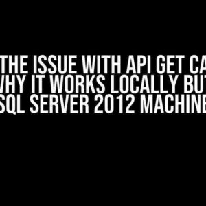 Solving the Issue with API GET call using sp_OA: Why it Works Locally but Not on SQL Server 2012 Machine